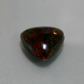 Ópalo negro multicolor natural de 3,57 ct, trillón, opaco