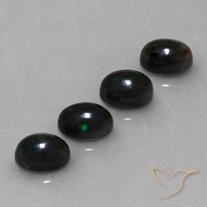 Gemas de Ópalo negro Multicolor natural de 2.54 ct, Ovalada, Opaco