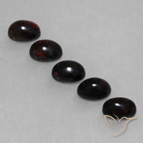 2.67ctw Natural Multicolor Ópalo negro, Ovalada, Opaco