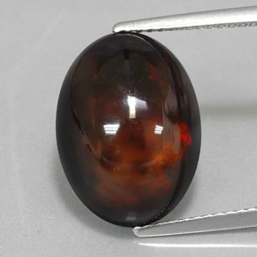 Ópalo negro multicolor natural de 6,02 ct, corte óvalo, opaco