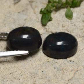 Gemas de Ópalo negro Multicolor natural de 3.23 ct, Ovalada, Translúcido
