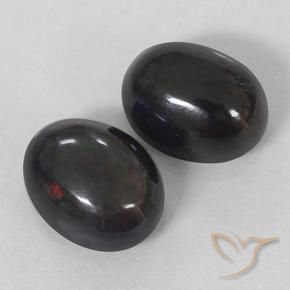 Gemas de Ópalo negro Multicolor natural de 2.86 ct, Ovalada, Opaco