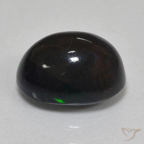 Ópalo negro Multicolor natural de 1.46 ct, Ovalada, Opaco