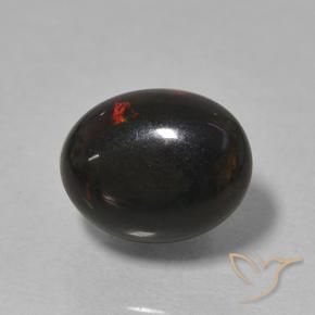 Ópalo negro Multicolor natural de 0.99 ct, Ovalada, Opaco