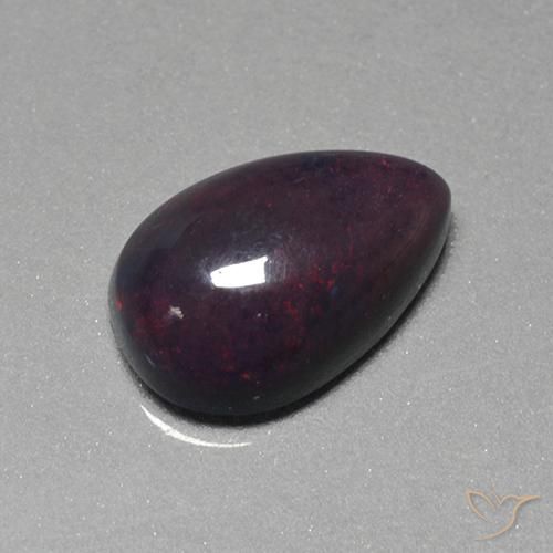 1.28ct Natural Multicolor Ópalo negro, En forma de pera, Opaco