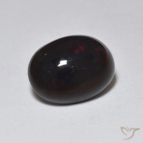 Ópalo negro Multicolor natural de 1.01 ct, Ovalada, Translúcido