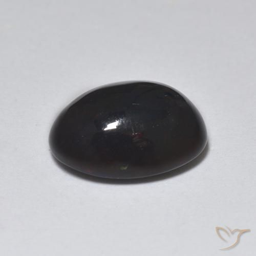 Ópalo negro Multicolor natural de 1.01 ct, Ovalada, Translúcido