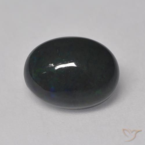 Ópalo negro Multicolor natural de 1.17 ct, Ovalada, Opaco