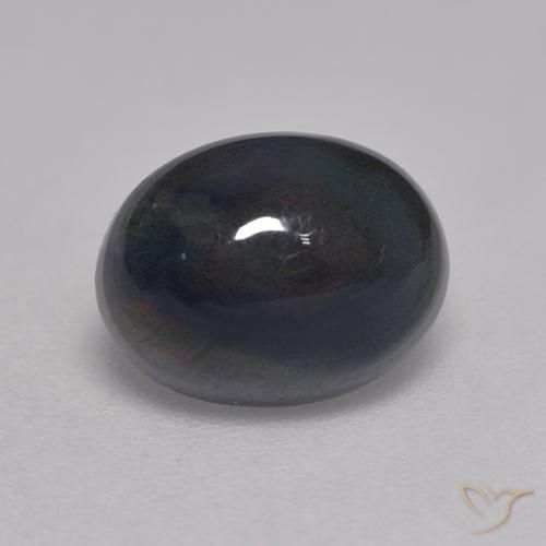 Ópalo negro Multicolor natural de 1.25 ct, Ovalada, Opaco