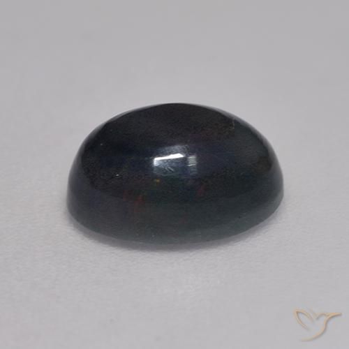 Ópalo negro Multicolor natural de 1.25 ct, Ovalada, Opaco