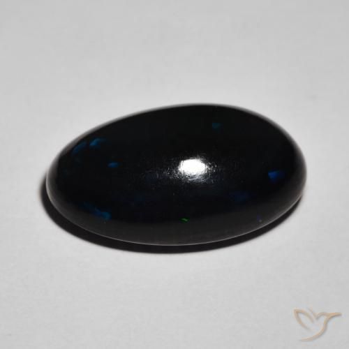 Ópalo negro Multicolor natural de 8.74 ct, Ovalada, Opaco