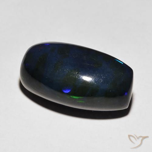 4.60ct Natural Multicolor Ópalo negro, Forma Cojín, Opaco