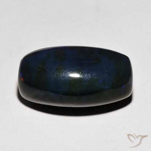 Ópalo negro Multicolor natural de 4.60 ct, Forma Cojín, Opaco