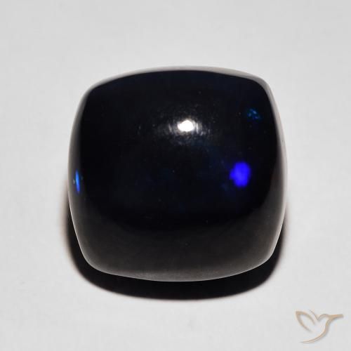5.36ct Natural Multicolor Ópalo negro, Forma Cojín, Opaco