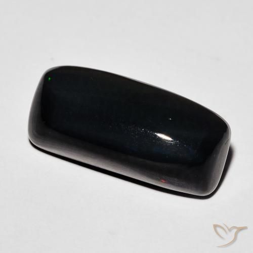Ópalo negro Multicolor natural de 4.00 ct, Forma Cojín, Opaco