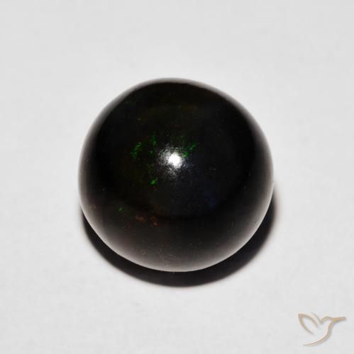 5.66ct Natural Multicolor Ópalo negro, Esfera / Bola, Opaco