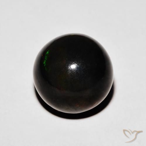 Ópalo negro Multicolor natural de 5.66 ct, Esfera / Bola, Opaco