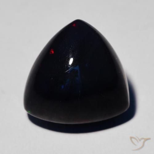 4.85ct Natural Multicolor Ópalo negro, Trillón, Opaco