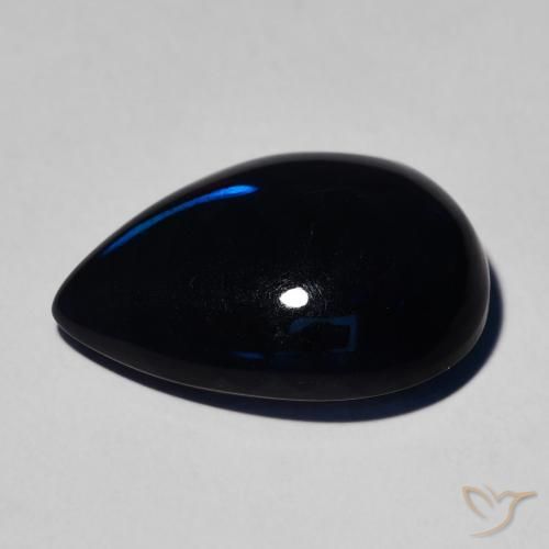 Ópalo negro Multicolor natural de 7.09 ct, En forma de pera, Opaco