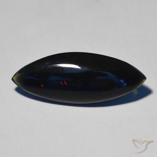 3.73ct Natural Multicolor Ópalo negro, Marquesa, Opaco