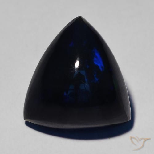 5.55ct Natural Multicolor Ópalo negro, Trillón, Opaco