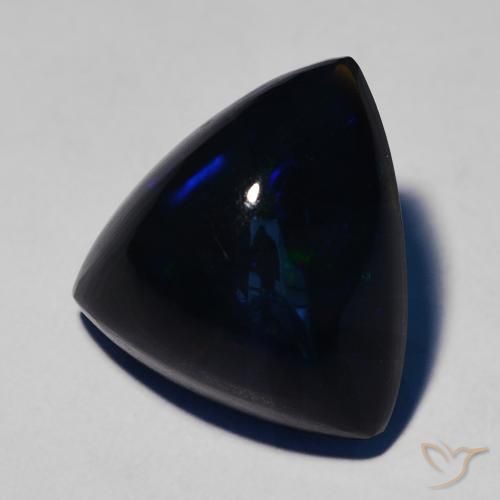 Ópalo negro Multicolor natural de 5.55 ct, Trillón, Opaco
