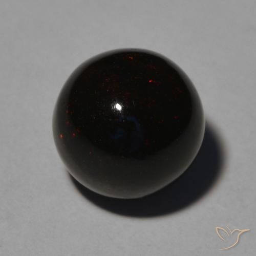 2.50ct Natural Multicolor Ópalo negro, Esfera / Bola, Opaco