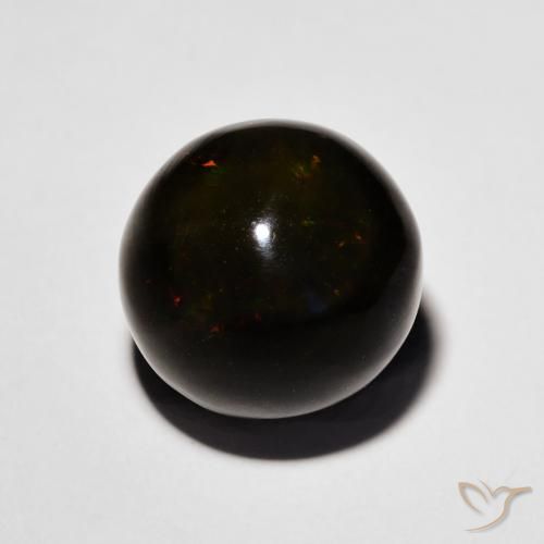 4.45ct Natural Multicolor Ópalo negro, Esfera / Bola, Opaco