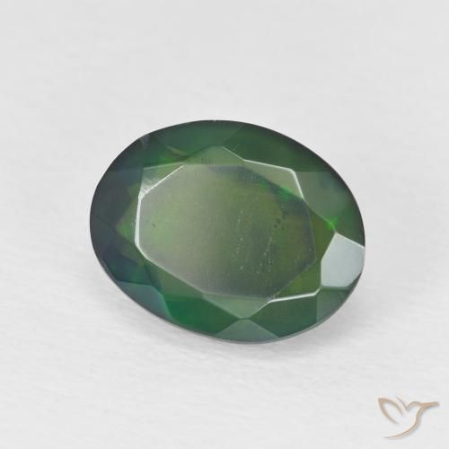 Ópalo negro Multicolor natural de 1.71 ct, Ovalada, Translúcido