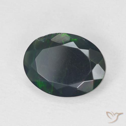 Ópalo negro Multicolor natural de 1.86 ct, Ovalada, Translúcido