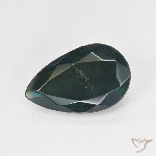 2.17ct Natural Multicolor Ópalo negro, En forma de pera, Translúcido