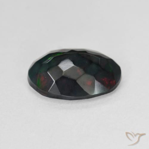 Ópalo negro Multicolor natural de 2.23 ct, Ovalada, Translúcido