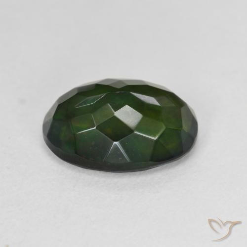 Ópalo negro Multicolor natural de 2.75 ct, Ovalada, Translúcido