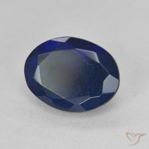 Ópalo negro Multicolor natural de 1.40 ct, Ovalada, Opaco