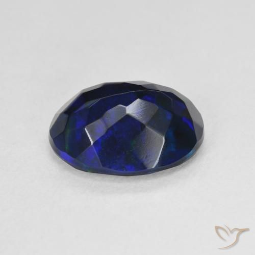 Ópalo negro Multicolor natural de 2.18 ct, Ovalada, Translúcido
