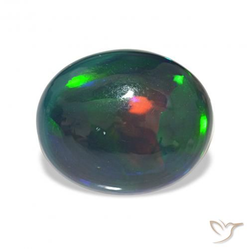 8.10ct Multicolor Ópalo negro, Ovalada, Opaco