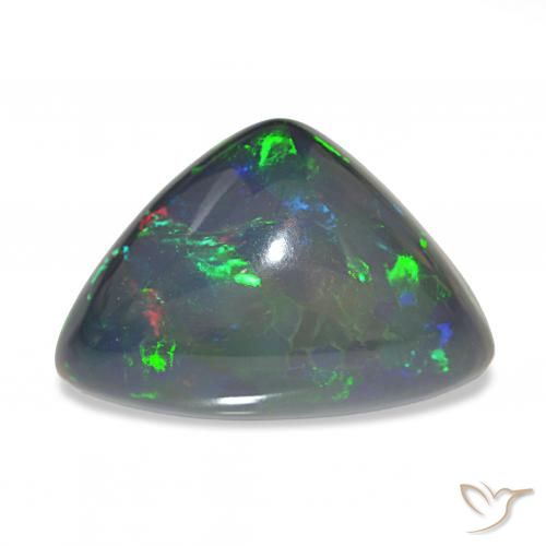 Ópalo negro Multicolor natural de 9.16 ct, Trillón, Opaco