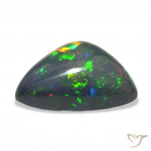 Ópalo negro Multicolor natural de 9.16 ct, Trillón, Opaco