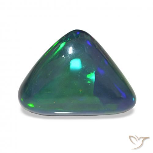 6.92ct Multicolor Ópalo negro, Trillón, Opaco
