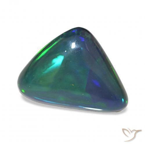 Ópalo negro Multicolor natural de 6.92 ct, Trillón, Opaco