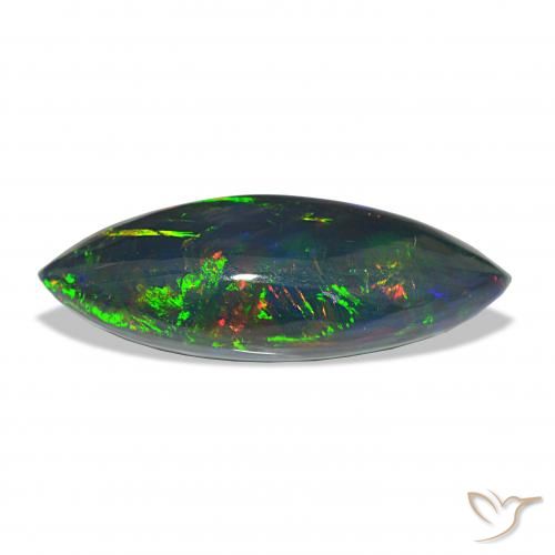 11.33ct Multicolor Ópalo negro, Marquesa, Opaco