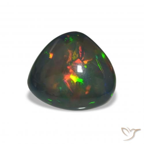 Ópalo negro Multicolor natural de 7.00 ct, Elegante, Opaco