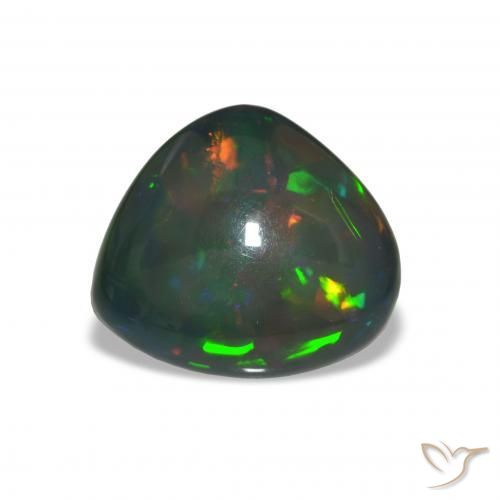 Ópalo negro Multicolor natural de 7.00 ct, Elegante, Opaco