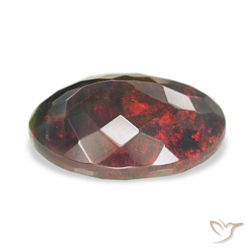 Ópalo negro Multicolor natural de 2.66 ct, Ovalada, Opaco