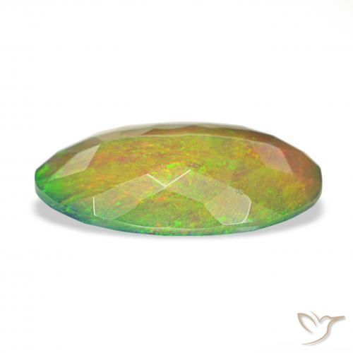 Ópalo negro Multicolor natural de 2.66 ct, Ovalada, Opaco