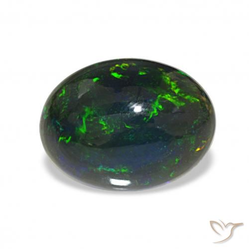 2.61ct Multicolor Ópalo negro, Ovalada, Opaco
