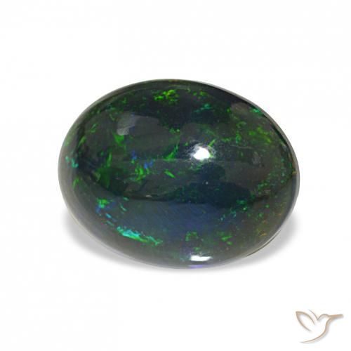 Ópalo negro Multicolor natural de 2.61 ct, Ovalada, Opaco