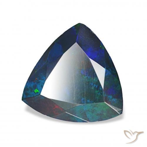 Ópalo negro Multicolor natural de 1.16 ct, Trillón, Opaco