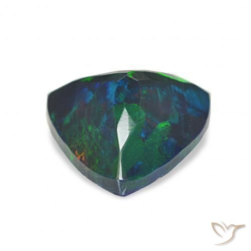 Ópalo negro Multicolor natural de 1.16 ct, Trillón, Opaco
