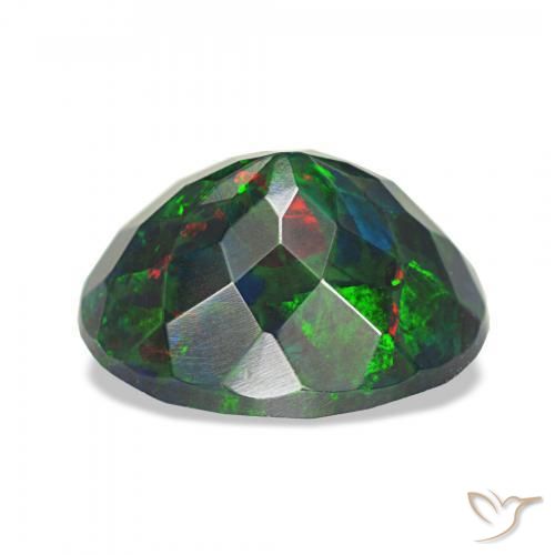 Ópalo negro Multicolor natural de 2.12 ct, Ovalada, Opaco